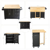 Versatile Kitchen Island Cart with Expandable Tabletop and Ample Storage