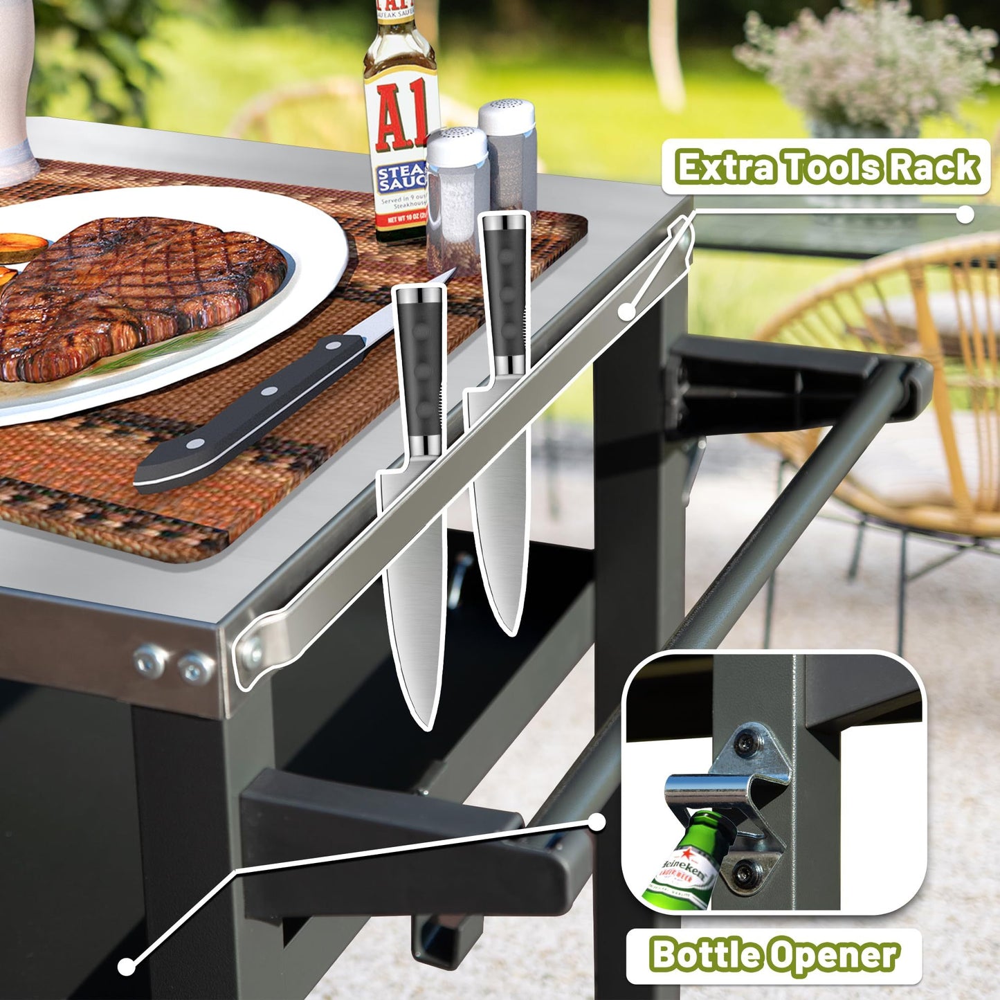 Grill & Chill Outdoor Cart