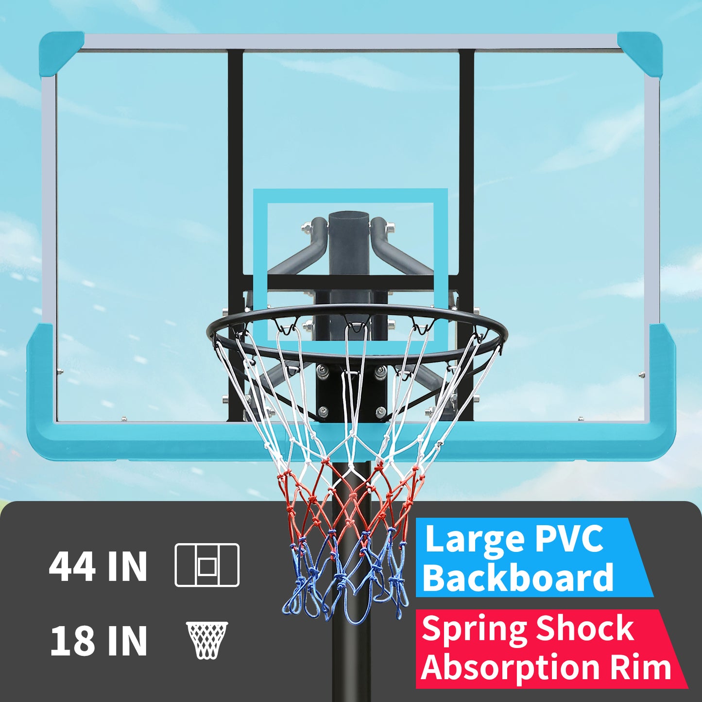 Versatile Adjustable Basketball Hoop with Portable Design