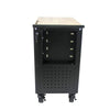 Orange Multi-Use Tool Cart with Wheels and Wooden Top