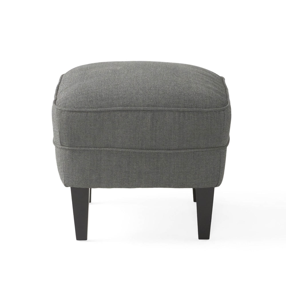 Chic Grey Armchair and Ottoman Set for Modern Comfort