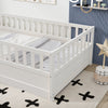 Cozy Montessori Twin Floor Bed with Safe Barrier