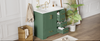 Charming Green Bathroom Vanity Set with Resin Sink