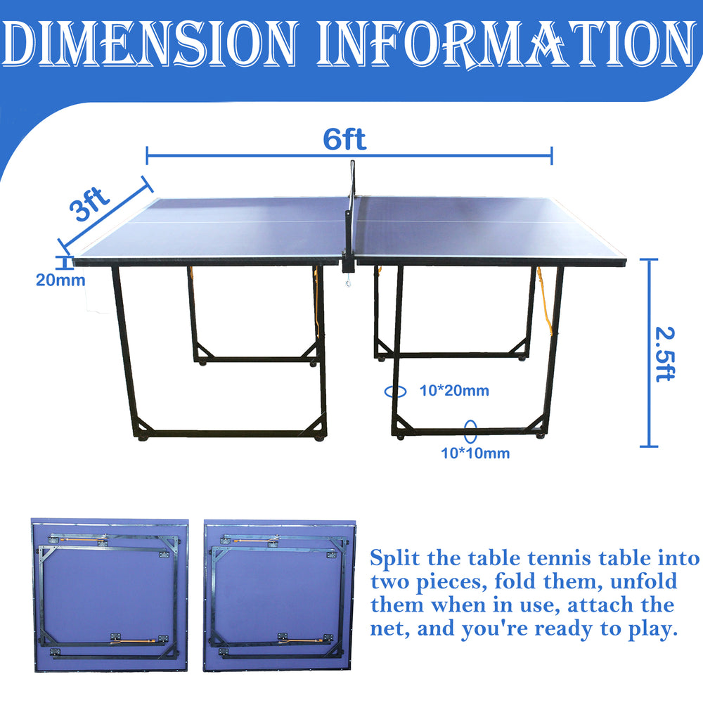 Portable Ping Pong Table Set - Perfect for Indoor & Outdoor Fun!