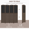 “Chic Walnut Room Divider with Blackboard”