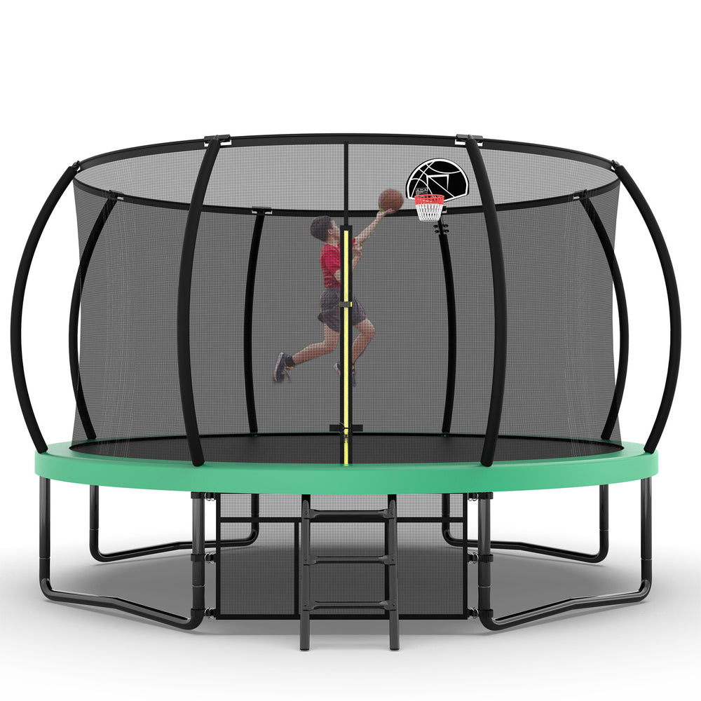 Jump & Play Trampoline with Safety Net & Ladder