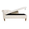 Cozy Velvet Chaise with Storage and Pillow