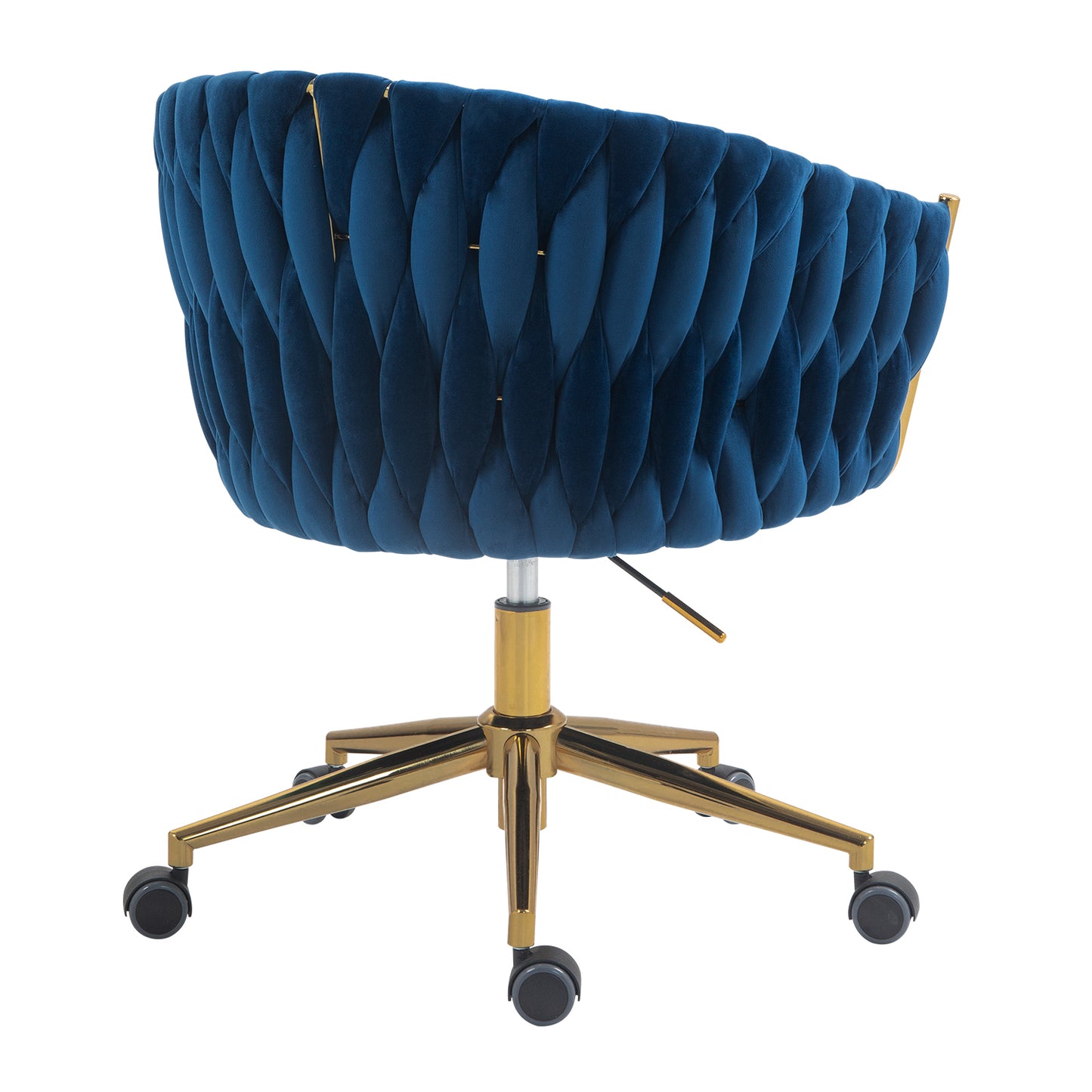 Woven Blue Swivel Office & Vanity Chair