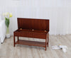 Charming Cherry Wood Shoe Bench with Storage