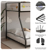 Cozy Twin Bunk Bed with Mesh Guard and Easy Climb