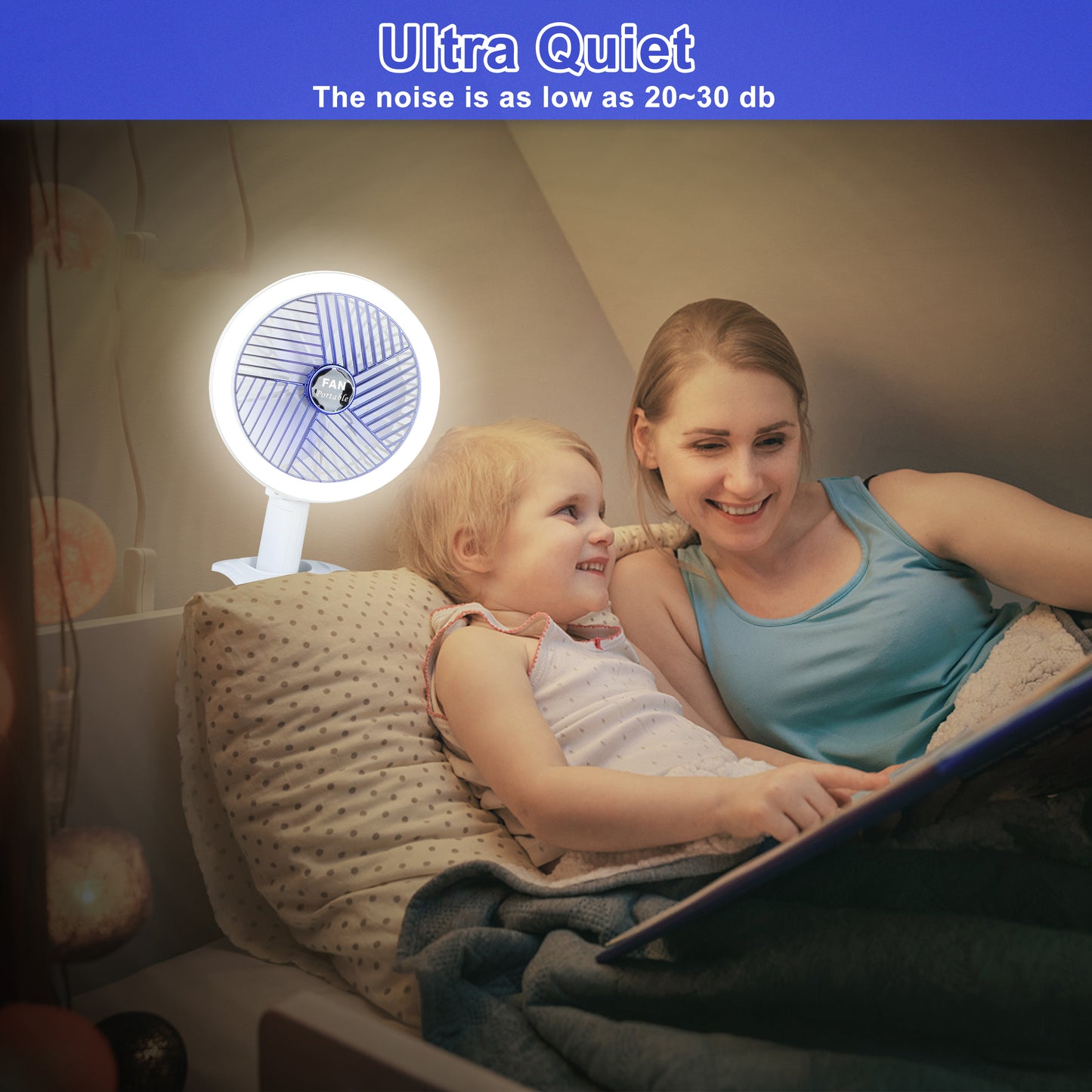 Cool Breeze Clip Fan with LED Light