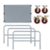 Sturdy Steel Flatbed Cart with Swivel Casters and Handrails