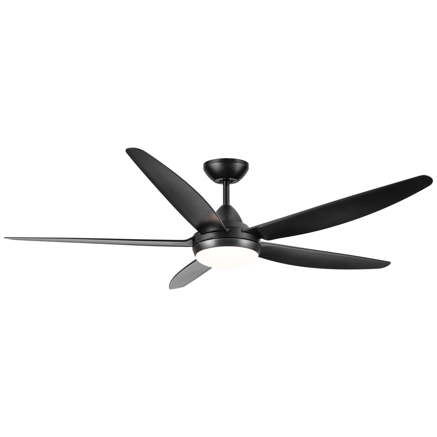 Sleek LED Ceiling Fan with Black Blades