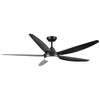 Sleek LED Ceiling Fan with Black Blades