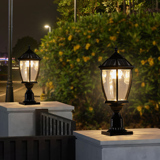 Dimmable Solar Column Lights - Double the Glow!