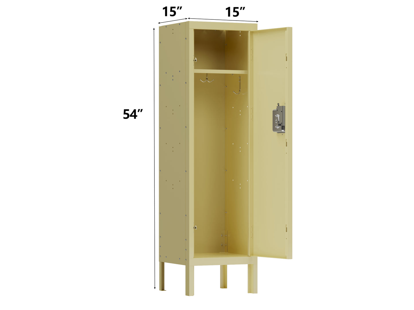 Chic Retro Metal Locker - Yellow Storage Solution