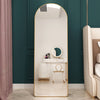 Chic Arched Gold Floor Mirror