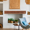 Rustic Wood Wall-Mount Mantel & Floating Shelf