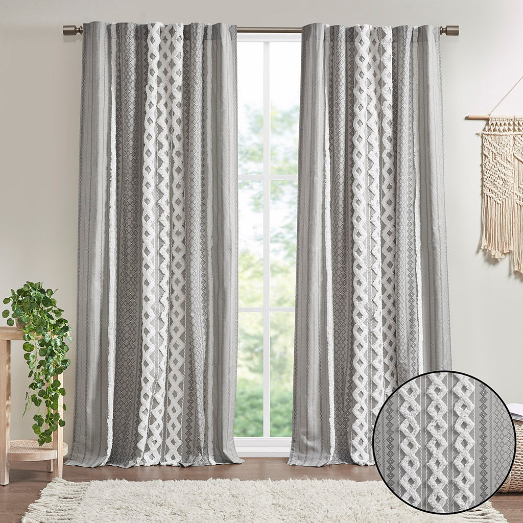 Chic Cotton Stripe Curtain Panel