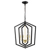 Sleek Black and Gold Chandelier for Stylish Spaces