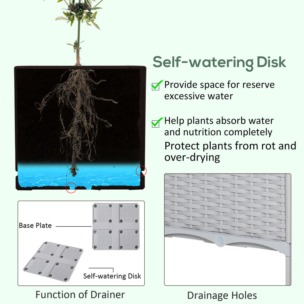 Elevated Self-Watering Garden Planter Set