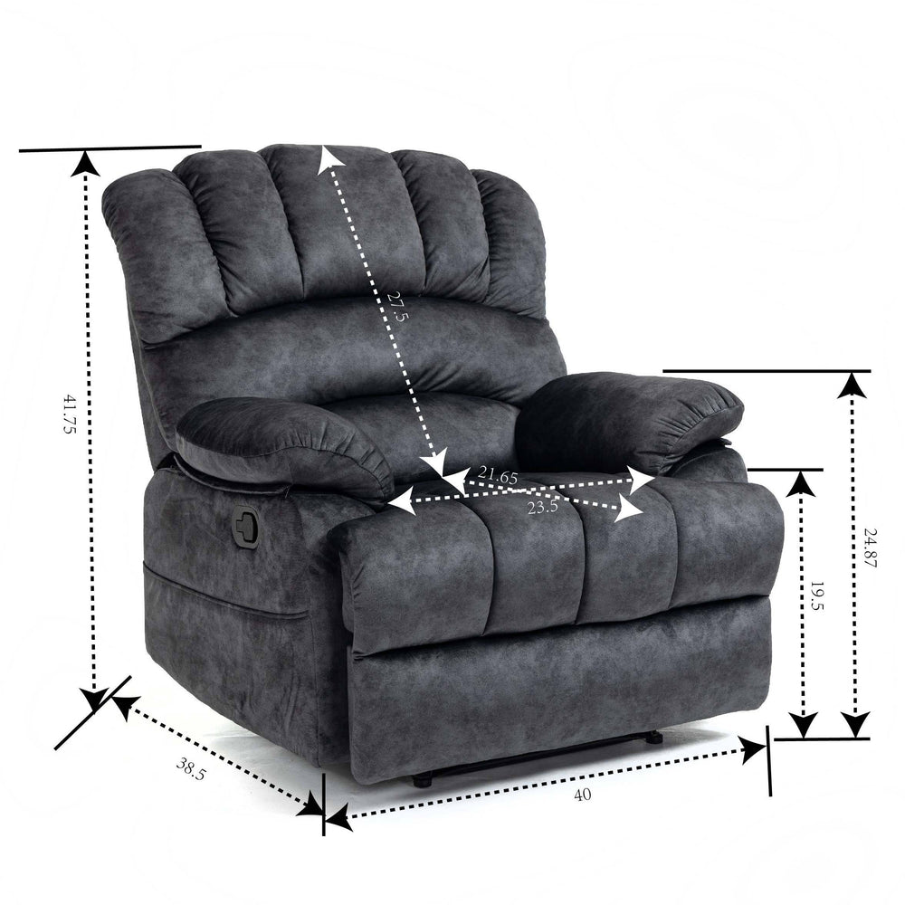 Cozy Gray Recliner Chair for Any Living Room