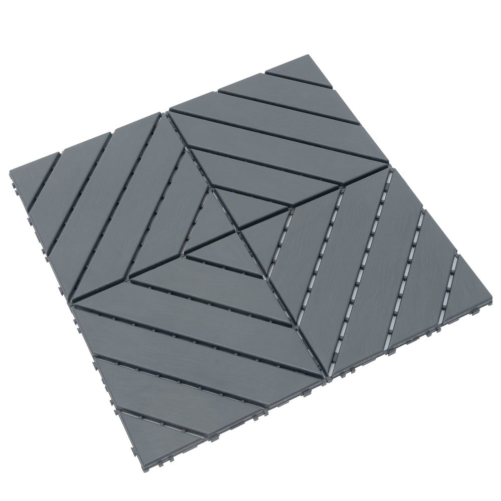 Waterproof Interlocking Deck Tiles – Grey Outdoor Flooring for Patios & Pools