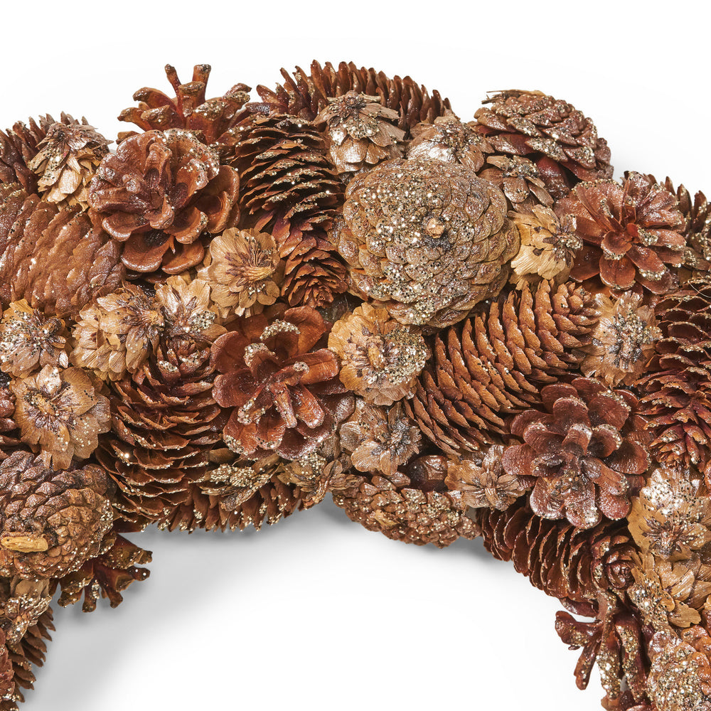 Cozy Pine Cone Wreath