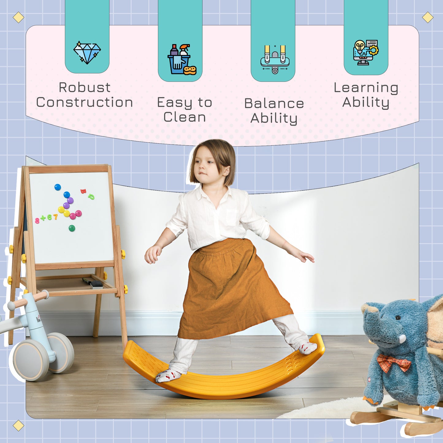 Qaba Curvy Wobble Board for Kids