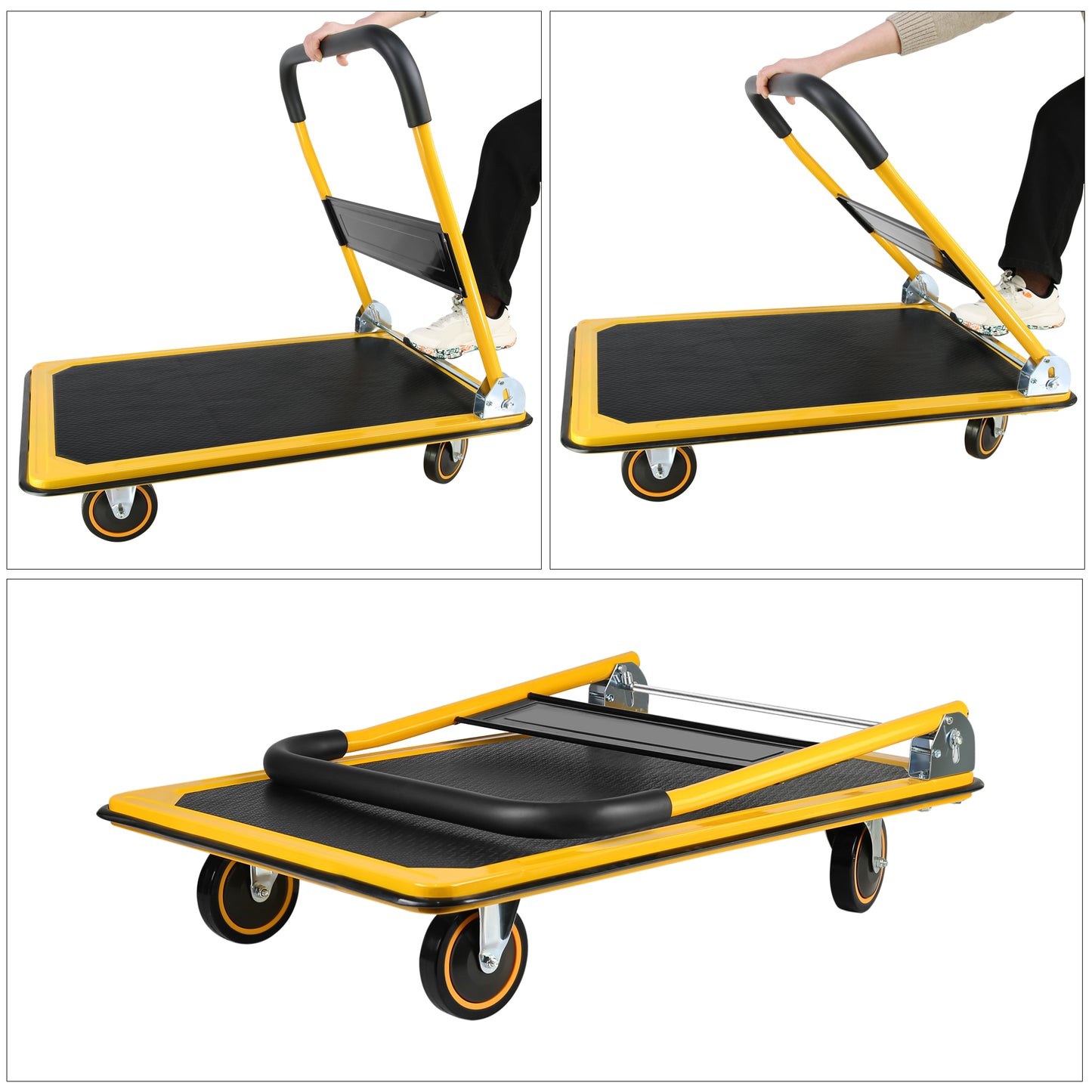 Swivel Master Foldable Dolly - Heavy-Duty Moving Cart