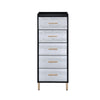 Chic Myles Jewelry Armoire in Black and Gold