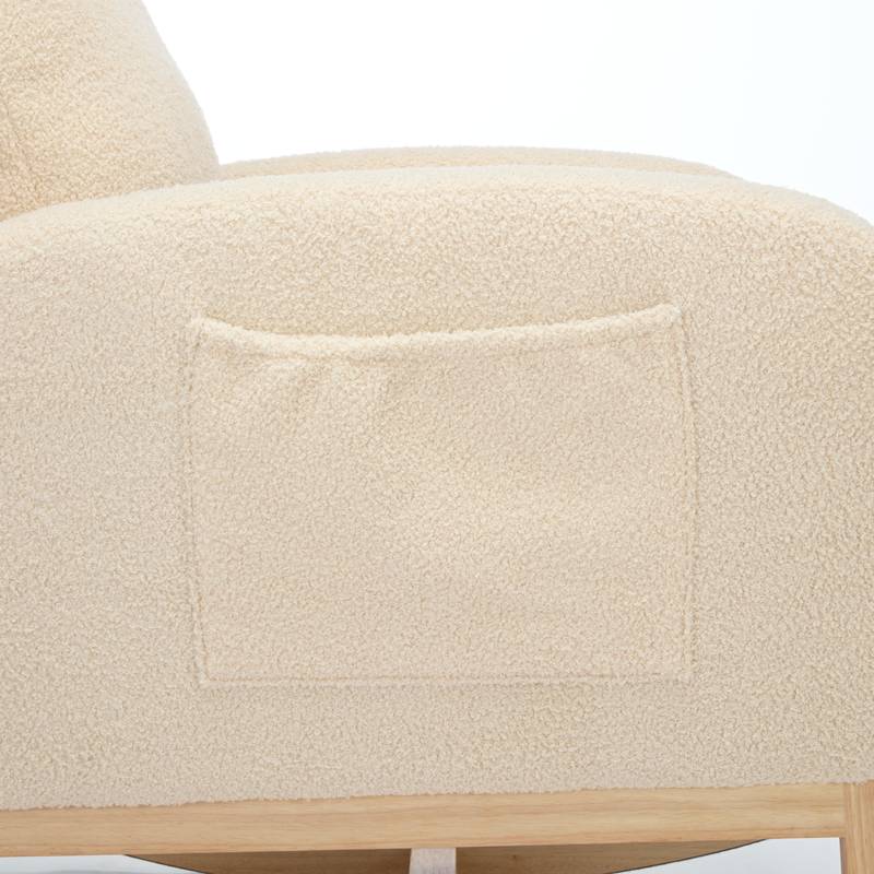 Cozy Rocking Chair with Side Pocket