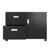 Lockable Mobile Metal Filing Cabinet with Drawers & Adjustable Shelves