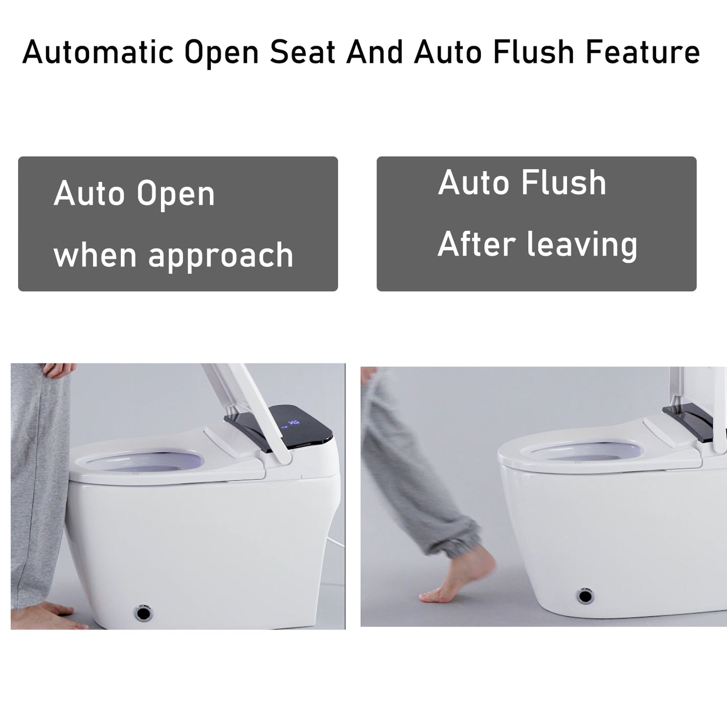 Smart Bidet Toilet with Heated Seat & Auto Features