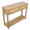 Chic Rattan Console Table with Storage