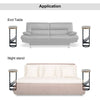 Chic Acacia Oval Side Tables with Magazine Storage