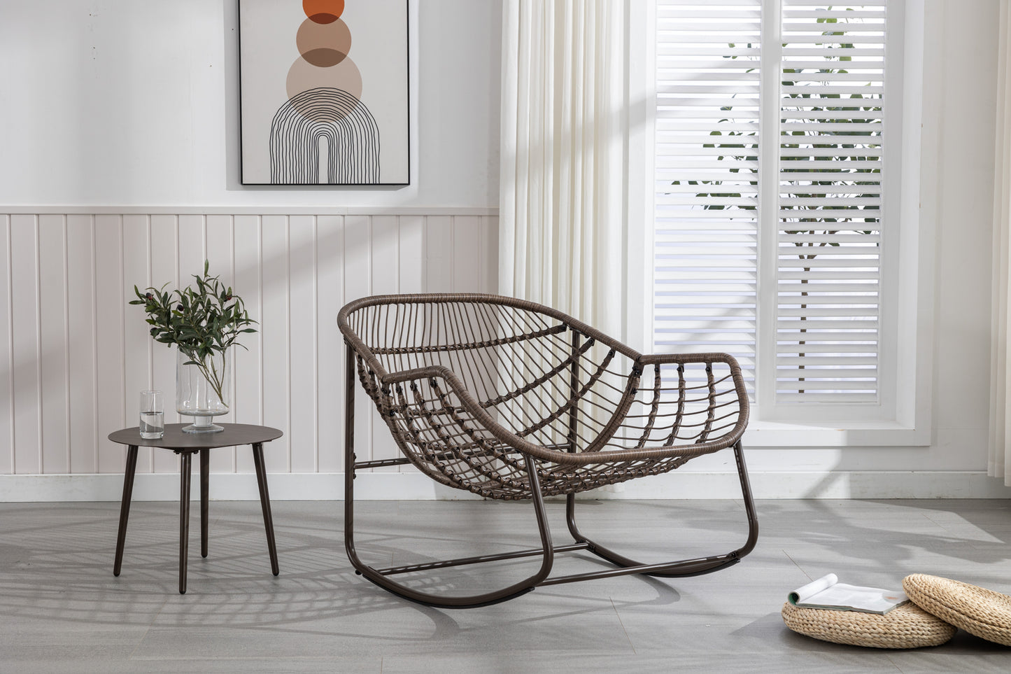 Cozy Rattan Rocking Chair