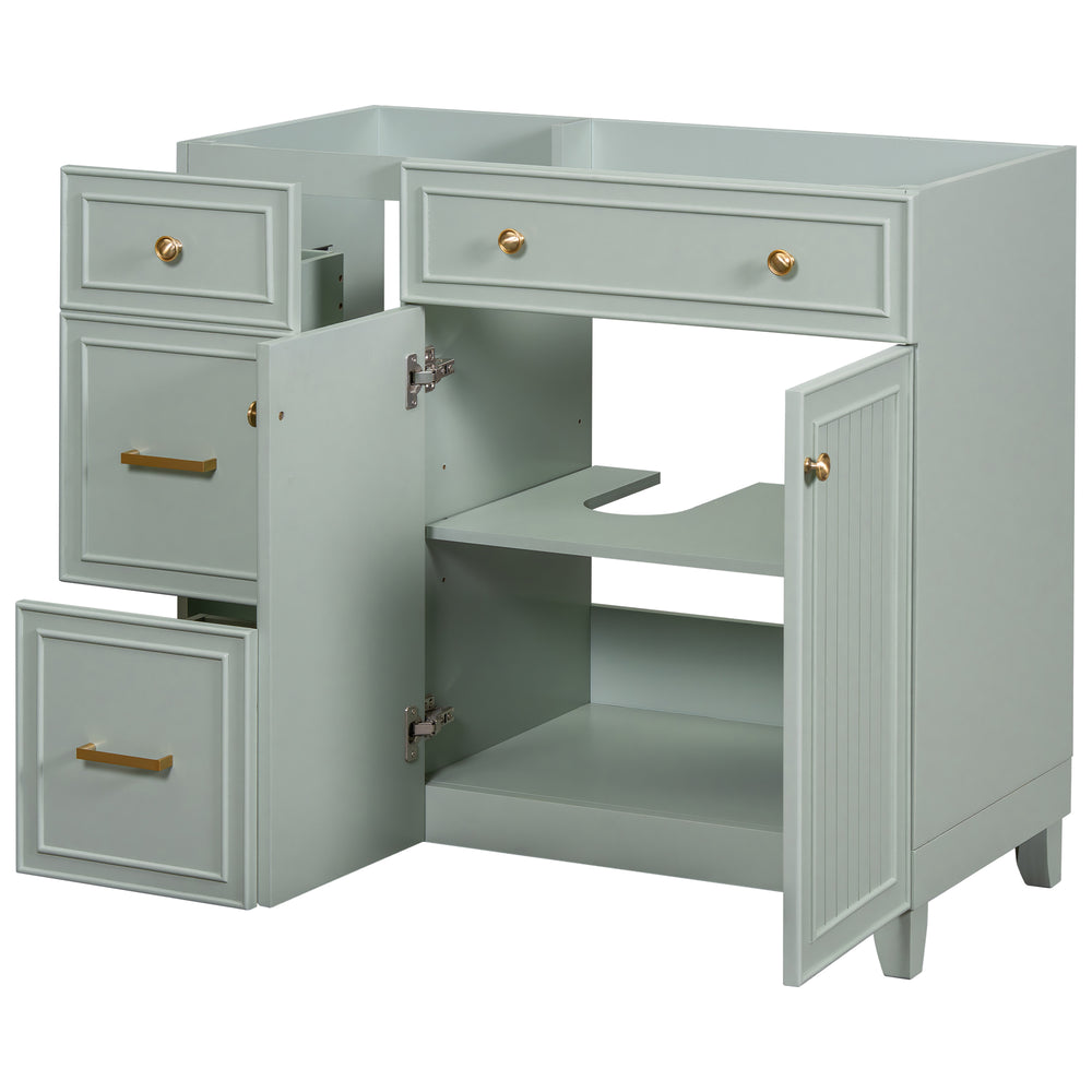 Stylish Green Bathroom Vanity Cabinet