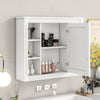 Sleek Mirror Storage Cabinet with Open Shelves