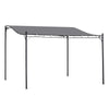 Gray Outdoor Steel Pergola Canopy for Patios & Pools