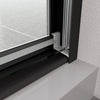 Sleek Bypass Sliding Shower Door in Matt Black Glass