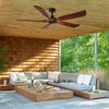 Rustic Walnut Ceiling Fan with Remote