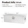 Sturdy Silver Aluminum Underbody Toolbox with Lock and Keys