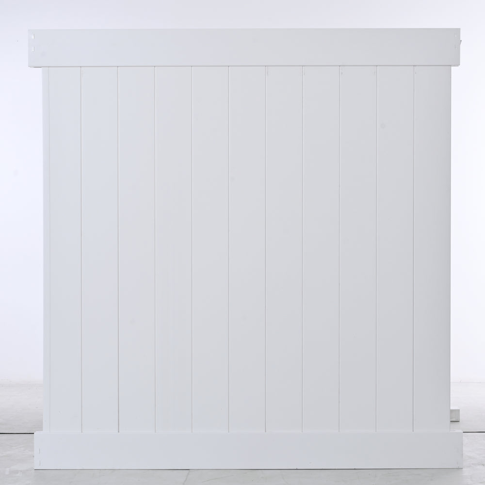 White Vinyl Privacy Fence Set