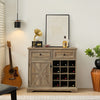 Chic Farmhouse Buffet & Wine Bar Cabinet