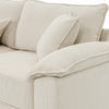 Cozy Corduroy Sectional Sofa Bed with Ottomans & Pillows