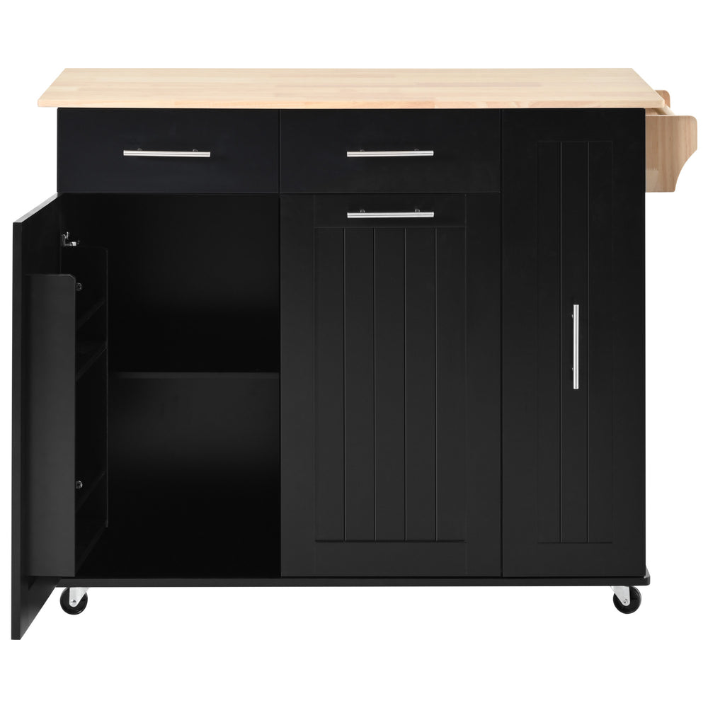 Versatile Rolling Kitchen Cart with Drop Leaf and Storage