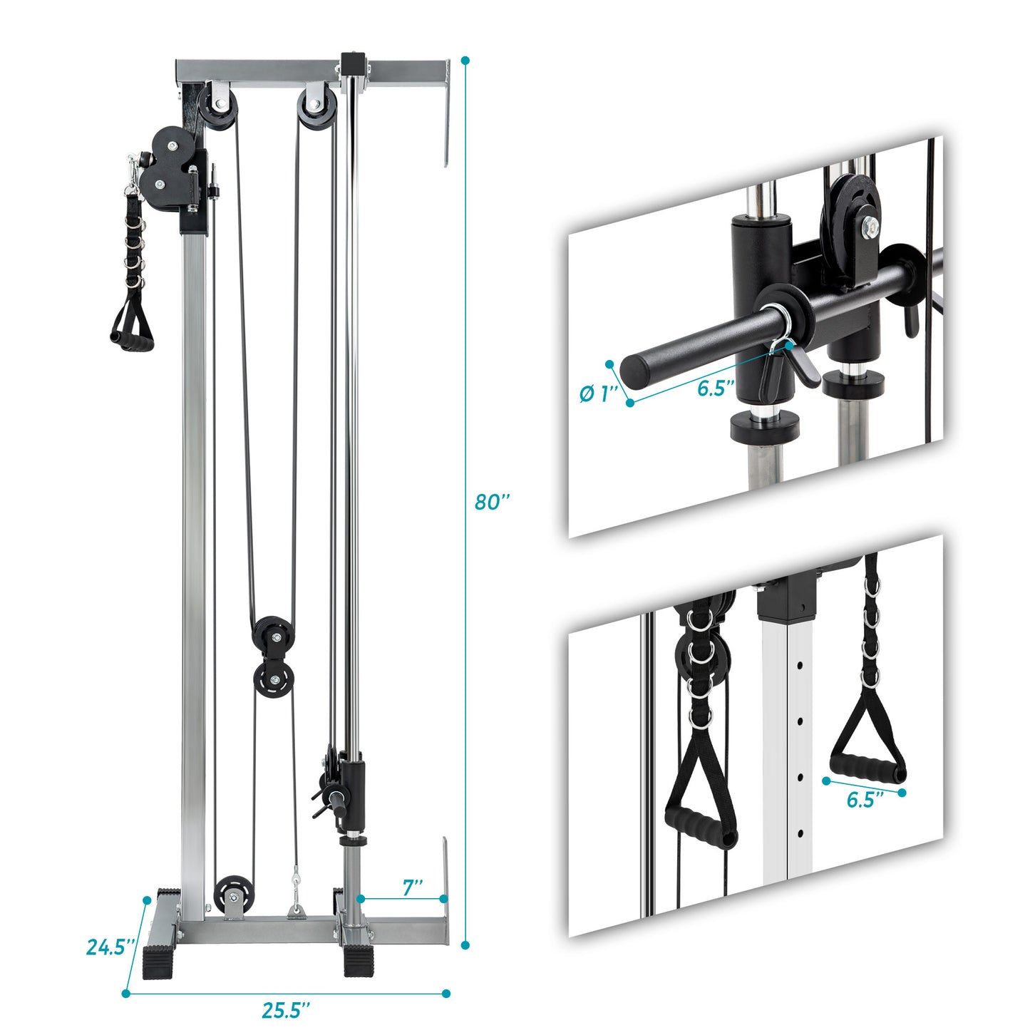 Silver Home Gym Lat Pulldown Trainer