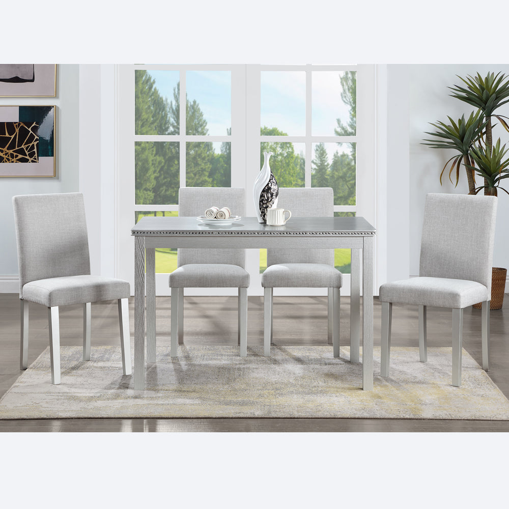 Elegant Wooden Dining Set with Plush Chairs