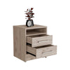 Chic Light Gray Nightstand with Two Drawers